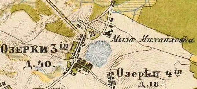 План деревень 3-и и 4-е Озерки. 1885 год