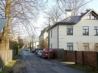 Вид от перекрёстка с улицей Баяру