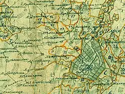 Окрестности Великих Лук в 1780 году