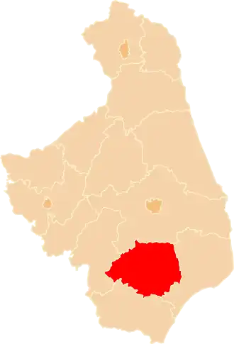 Бельский повет на карте