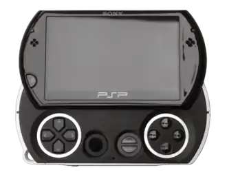 Чёрная PSP Go в открытом виде