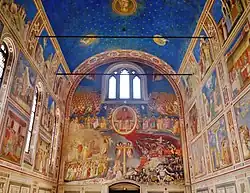 Interior of the chapel, covered by frescos