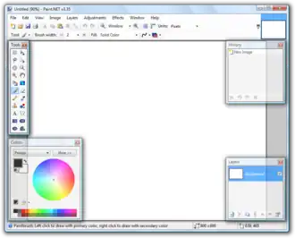 Скриншот программы Paint.NET