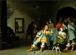 Сцена в кордегардии. 1654. Дерево, масло. Дворец в Лазенках, Варшава