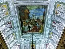 Ф. Гандольфи. Христофор Колумб при дворе Испании. Фреска плафона Представительного зала. 1862