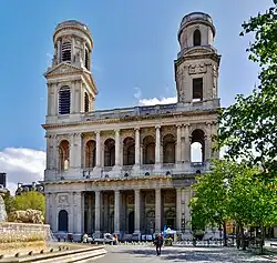 Церковь Сен-Сюльпис. Проект Дж. Н. Сервандони. Строительство 1646—1777. Достройка Шальгреном в 1777—1780 годах