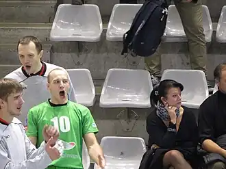 Во время матча «Пари Волей» - «Белогорье»(№10 - Роман Брагин)