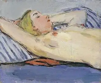 Лежащая обнажённая