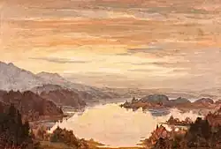 Вечернее настроение над горным озером. 1913