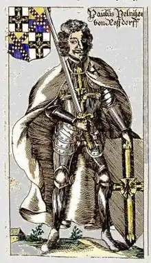 Пауль фон Русдорф. Рисунок К. Хартноча из работы «Altes und Neues Preussen», 1684