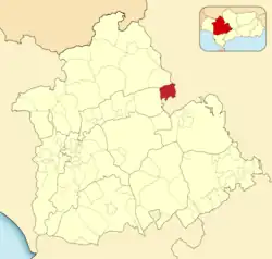 Расположение муниципалитета Пеньяфлор на карте провинции