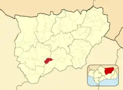 Расположение муниципалитета Пегалахар на карте провинции