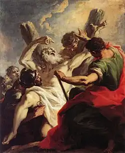 Дж. А. Пеллегрини. Распятие святого Андрея. 1722–1723