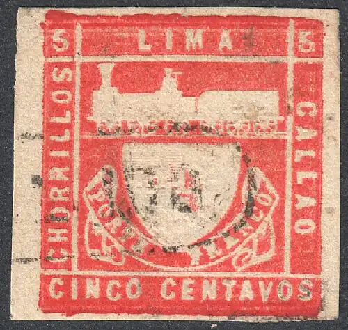 Гашение почтовым штемпелем чёрного цвета (Sc #19)