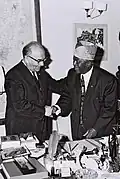 Президент Мадагаскара Филибер Циранана и премьер-министр Израиля Леви Эшколь, 11 июня 1966 года