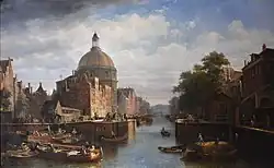 Вид Амстердама. 1853. Холст, масло. Музей Сали, Баньер-де-Бигор