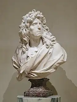 Бюст Пьера Миньяра. Между 1650 и 1689. Мрамор. Лувр, Париж