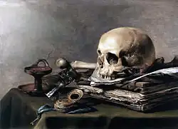 Vanitas. 1630. Дерево, масло. Маурицхёйс, Гаага