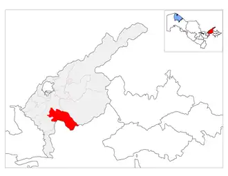 Пскентский район на карте