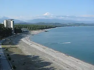 Курортный город Пицунда в Абхазии