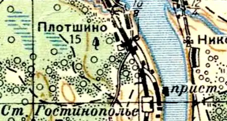 План деревни Плотично. 1941 год