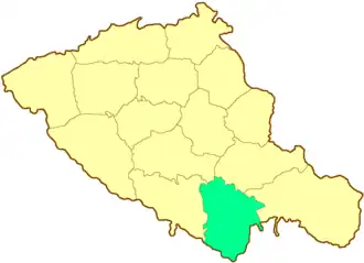 Кобелякский уезд на карте