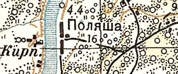 План деревни Поляша. 1941 год