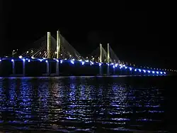 Сержипи и мост Жуана Алвиша ночью