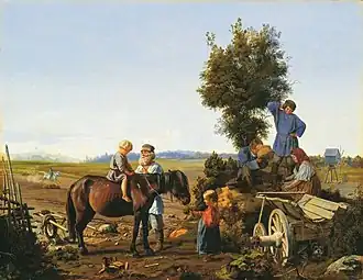 Крестьянская семья на пашне (1866)