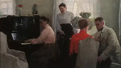 Л. В. Попов «Жених», (1904), холст, масло — Оренбургский областной музей изобразительных искусств