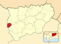 Расположение муниципалитета Поркуна на карте провинции