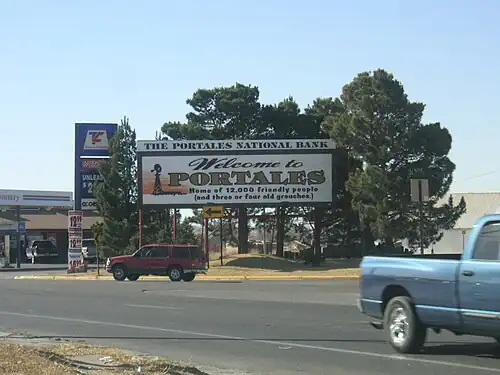 Приветственный знак на въезде в город