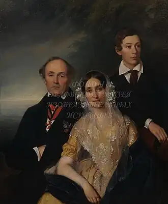 Портрет Дмитрия Степановича Пасенко с семьей (?) кисти Г. Гольпейна