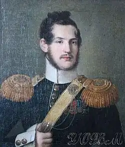 Портрет майора Александра Львовича Киндякова, Неизвестный художник 2 четв. XIX в.