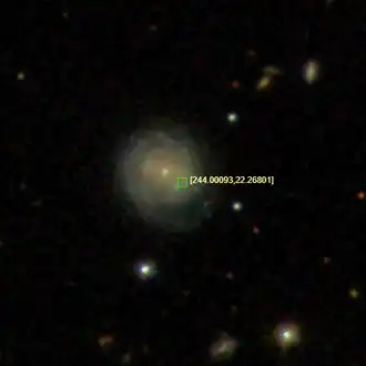 Местонахождение AT2018cow