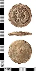 2х10 ТГ, постсредневековая пуговица, между 1650 и 1750