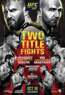 Постер UFC 267: Блахович - Тейшейра