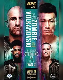 Постер UFC 273:Волкановски - Корейский Зомби