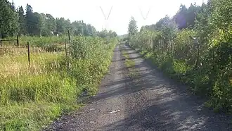 Щебневая дорога на просеке ЛЭП