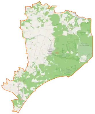 Хайнувский повят на карте