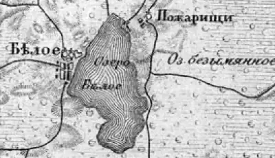 Деревня Белое на карте 1912 года