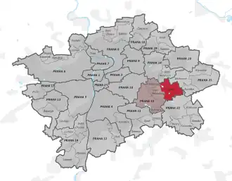 Прага-Дубеч на карте