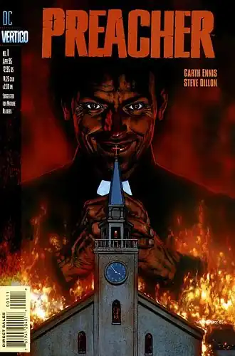 Обложка Preacher #1, художник Гленн Фабри (Январь 1995)