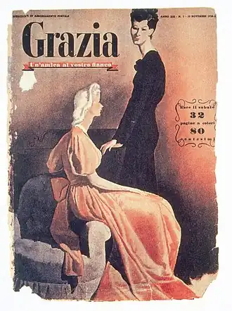 Первая обложка Grazia, 1938 год