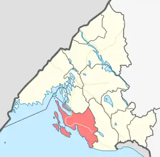 Приморское городское поселение на карте