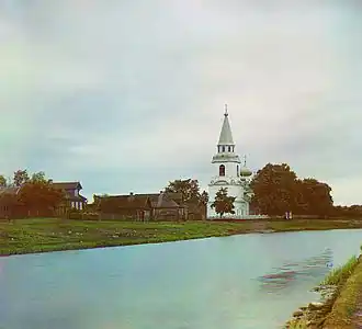 Дубно, Покровская церковь. Вид со Староладожского каналаФотография С. Прокудина-Горского. 1909 год