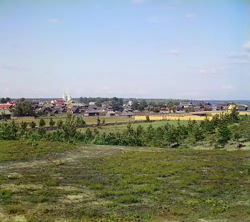 Общий вид города Лодейное Поле, фотография С. М. Прокудина-Горского, 1916 год