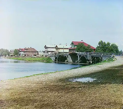Река Лава в одноимённом селе. Фото С. Прокудина-Горского. 1909 год