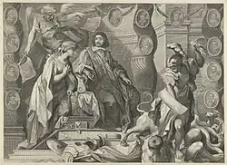 Восхваление Эгидия ле Местра. 1663. Офорт