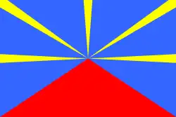 Проект флага Реюньона разработанный ассоциацией вексиллологов Реюньона